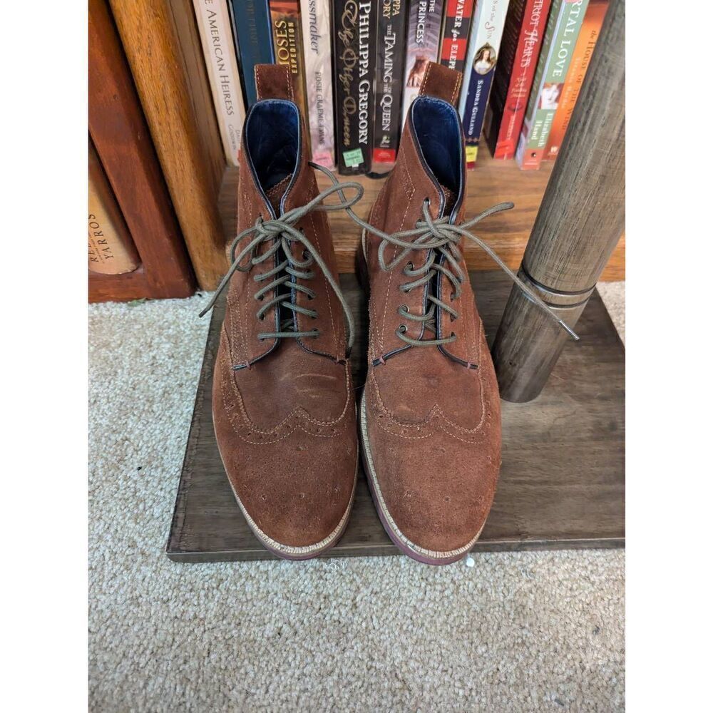 Ted Baker London Men’s EU 44 US 10-10.5 Brown Leather Chukka Boots